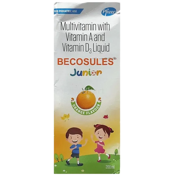 becosules junior orange syrup 200 ml
